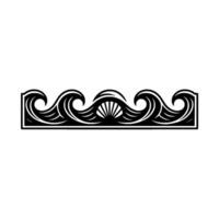 Elegant Wave Border - Vintage Style Element vector