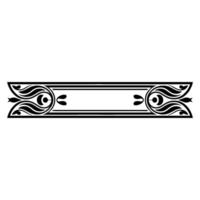 Elegant Decorative Border Element in Black, Art Nouveau Inspired vector
