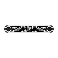 Art Deco Border with Seashells and Curvilinear Elements vector