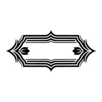 Elegant Black and White Ornamental, Frame Element vector