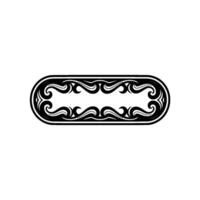 Elegant Black Ornament Frame with Decorative Swirls vector