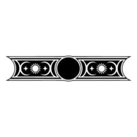 Celestial Ornament Black and White Decorative vector