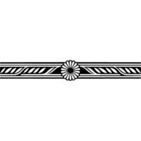 Elegant Decorative Border with Floral Element, Black on White vector