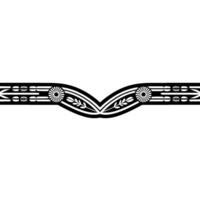 Elegant Art Deco Border on White, Decorative Element vector
