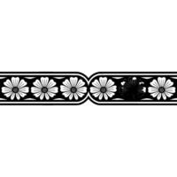 Geometric Floral Border with Gradients vector