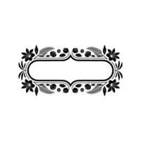Elegant Floral Frame , Black White, Invitation Template vector