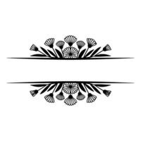Floral Border with Space for Text, Minimalist Style vector