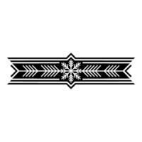 Minimalist Winter Ornament with Snowflake and Berries vector