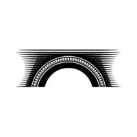 Minimalist Archway Emblem in Black and White vector