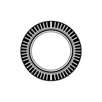 Minimalist Geometric Mandala on White Background, Abstract vector