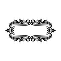 Elegant Vintage Frame Ornament with Red Accents vector