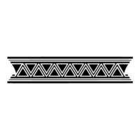 Geometric Black Triangle Border on White Decorative Element vector
