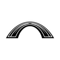 Abstract Geometric Bridge - Minimalist Black and White vector