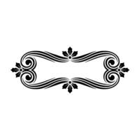 Elegant Ornate Black Frame with Red Accents on White Background vector