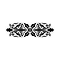 Elegant Black White Ornament on White Background vector