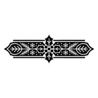 Elegant Christmas Border with Holly and Snowflake Ornament vector