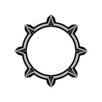 Geometric Black and Silver Ring - Abstract Modern vector