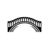 Minimalist Black Bridge Architectural , Illustration vector