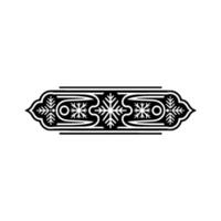 Elegant Snowflake Ornament - Black and White vector