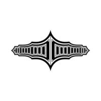 Geometric Symmetry Black and White on White Background vector