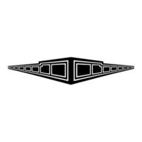 Geometric Abstract Black and White Perspective Structure vector