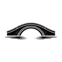 Minimalist Stone Bridge - Illustration on White vector