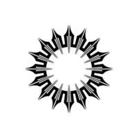 Geometric Starburst Pattern on White Background Element vector