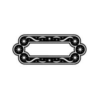 Decorative Black and White Frame with Stars vector