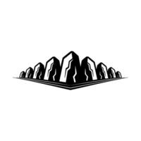 Mountain Range Silhouette Modern, Minimalist vector