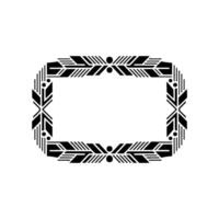 Geometric Frame with Ornamental on White Background vector