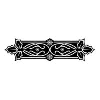 Festive Black White Christmas Ornament Border with Holly Snowflakes vector