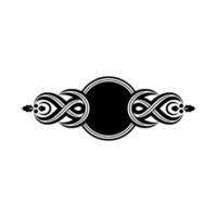Elegant Black White Ornamental with Infinity Loops, Minimalist Style vector