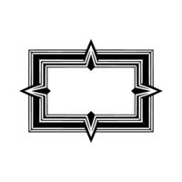 Art Deco Geometric Frame, Minimalist , Monochromatic Elegance vector