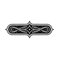 Elegant Celestial Ornament Black and White Decorative vector
