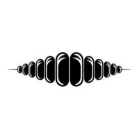 Abstract Black White Gradual Organic Shapes on Neutral Background vector