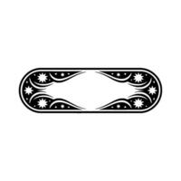 Decorative Ornate Frame with Star Motifs on White Background vector
