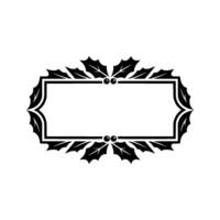 Elegant Holly Border Frame - Illustration vector