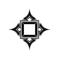 Abstract Geometric Black Frame Ornament vector