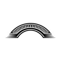 Minimalist Bridge in Black and White, Monochrome vector