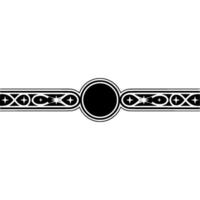 Elegant Decorative Black and White Band with Circular Center vector