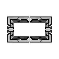Geometric Art Deco Frame with Sunburst Background vector