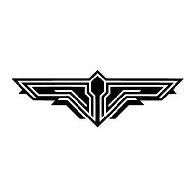 Modern Geometric Emblem Black White, Art Deco