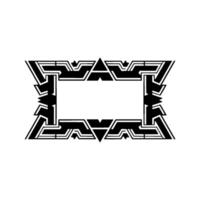 Geometric Deco Frame, Black White , Minimalist Aesthetic vector