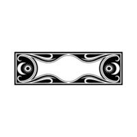 Decorative Black White Art Nouveau Banner with Celestial Elements vector