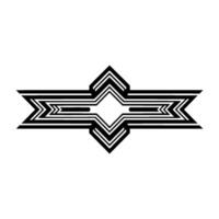 Geometric Abstract Ribbon in Black and White, Minimalist Aesthetic vector