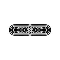 Minimalist Celtic Knot Ornament Black White Decorative Element vector