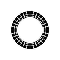 Minimalist Black Circle Geometric , Modern , White Background vector