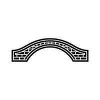 Minimalist Black and White Bridge - Element vector
