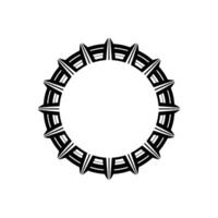 Geometric Circle Abstract - Black White, Ornamental vector
