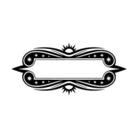 Ornate Black Label Frame, Elegant , Blank Space for Text vector